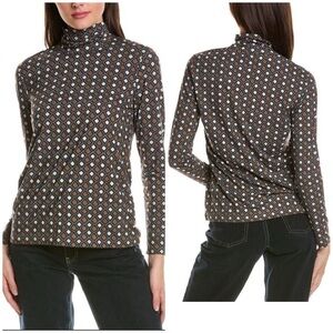 J. MCLAUGHLIN NORA TOP TURTLENECK LIGHTWEIGHT STRETCHY LAYER UP OFFICE SPORTY L